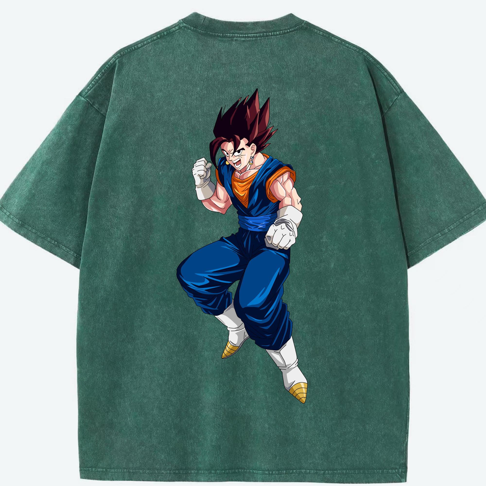 （画像用） ドラゴンボール 孫 悟飯（そんごはん）DRAGON BALL Son Gohan 綿100% ヴィンテージ風 半袖Tシャツ（背面プリント）